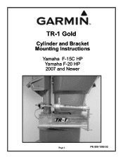 Garmin TR-1 Gold Marine Autopilot Cylinder and Bracket Mounting Instructions - Yamaha F 15C and 20 HP 2007 and newer