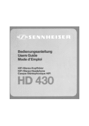 Sennheiser HD 430 Instructions for Use