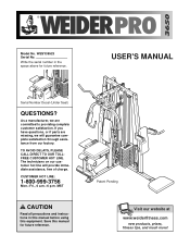 Weider Pro 3650 English Manual