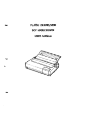 Fujitsu DL3700 User Manual