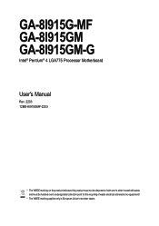 Gigabyte GA-8I915GM-G Manual