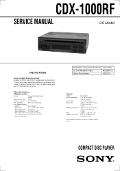 Sony 1000RF Service Manual