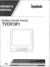 Symphonic TVCR19E1 Owner's Manual