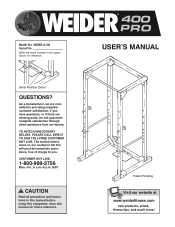 Weider Pro 400 Bench English Manual