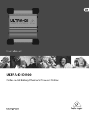 Behringer ULTRA-DI DI100 Manual