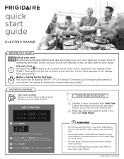 Frigidaire FCRE3062AB Quick Start Guide