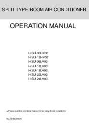 Haier HSU-09HV03 User Manual