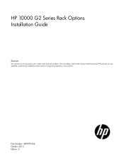 HP 10642 HP 10000 G2 Series Rack Options Installation Guide