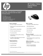 HP EW207AA HP Wireless 3 Button Optical Mouse - Datasheet