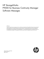 HP XP P9500 HP StorageWorks P9000 for Business Continuity Manager Software Messages (T5253-96048, May 2011)