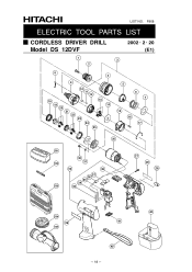 Hitachi DS12DVF Parts List