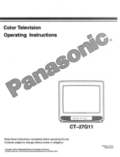 Panasonic CT27G11U CT27G11U User Guide