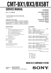 Sony HCD-CBX1 Service Manual