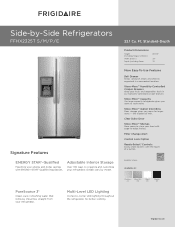 Frigidaire FFHX2325TS Product Specifications Sheet