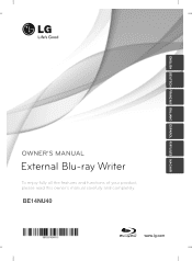 LG BE14NU40 Owners Manual - English