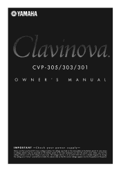 Yamaha CVP-303 Owner's Manual