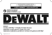 Dewalt DCV517M1 Instruction Manual