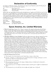 Epson WorkForce Pro EC-4030 Notices and Warranty for U.S. and Canada.
