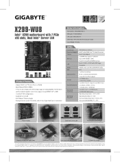 Gigabyte X299-WU8 Datasheet