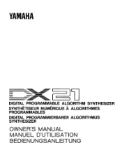 Yamaha DX21 Owner's Manual (image)