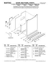 Maytag MDB4651AWB Parts Diagram