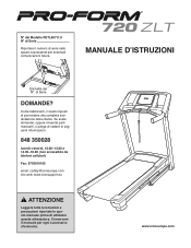 ProForm 720 Zlt Treadmill Italian Manual