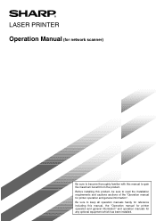 Sharp AR-M280 AR-M280 | AR-M350 | AR-M450 Operation Manual (for network scanning)