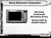 Sharp R-22JT Service Guide