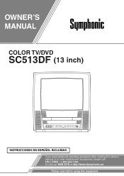 Symphonic SC513DF Owner's Manual