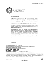 Vizio VSB210WS VSB210WS User Manual