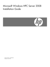 HP Cluster Platform Introduction v2010 Microsoft Windows HPC Server 2008 Installation Guide