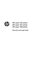 HP Laser 100 Warranty and Legal Guide
