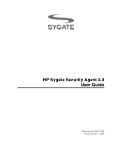HP T5720 HP Sygate Security Agent User Guide