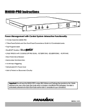 Panamax M4000-PRO Instruction Manual