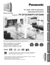 Panasonic PVDF206M PVDF2036M User Guide