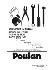 Poulan 271491 User Manual