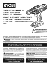 Ryobi P250 Operation Manual