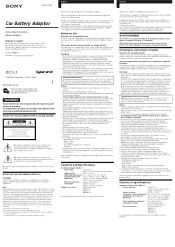 Sony DCC-L1 Operating Instructions