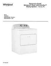 Whirlpool WGD4950H Dimension Guide