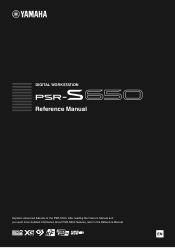 Yamaha PSR-S650 Reference Manual