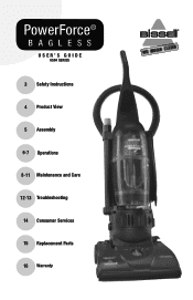 Bissell PowerForce® Bagless Vacuum 6584 User Guide - English