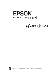 Epson Stylus COLOR 900N User Manual - Epson Stylus RIP Mac & PC