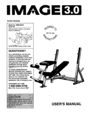 Image Fitness 3.0 Bench English Manual