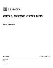 Lexmark CX727 Users Guide PDF