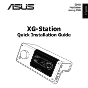 Asus XG Station ASUS XG Station quick installation guide Q3493