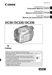 Canon 2055B001 DC50/220/230 DVD Camcorder Instruction Manual