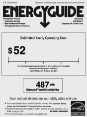 Electrolux EI27BS26JW Energy Guide (English)