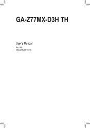 Gigabyte GA-Z77MX-D3H TH Manual