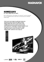 Magnavox 40ME324V Leaflet - English