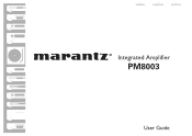 Marantz PM8003 PM8003 User Manual - English